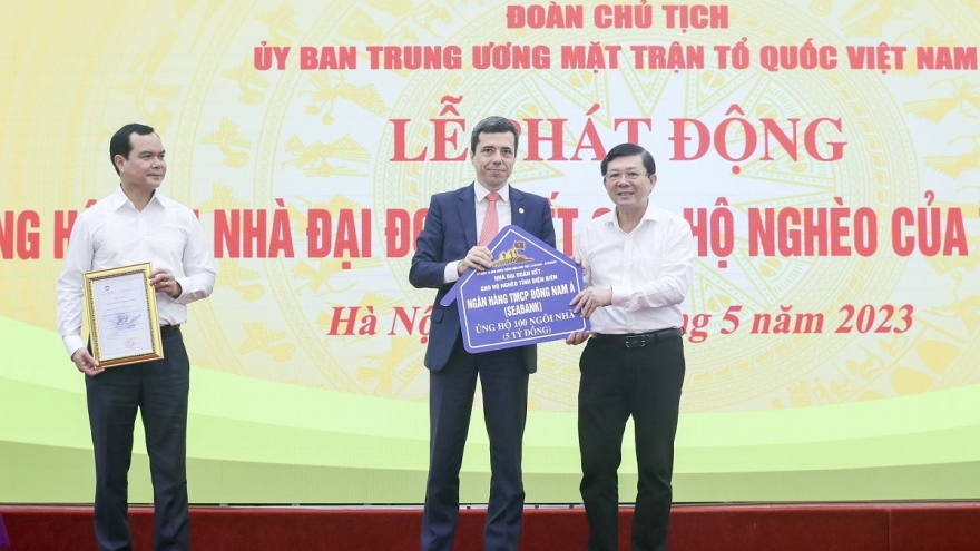 SeABank ủng hộ 100 nhà Đại đoàn kết tổng trị giá 5 tỷ đồng cho hộ nghèo ở Điện Biên